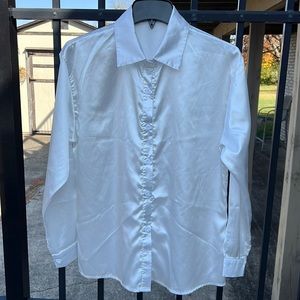 Silky button up collared shirt